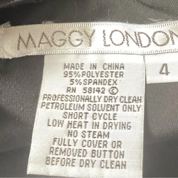 🐰 Maggy London Black Halter Beaded Dress Size 4 - Picture 5 of 5